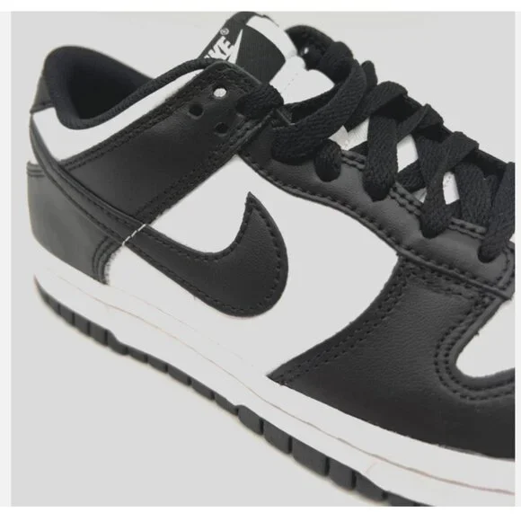 Nike Dunk Low Retro White Black Panda CW1590-100 Kids Sneakers Shoes - Picture 10 of 14